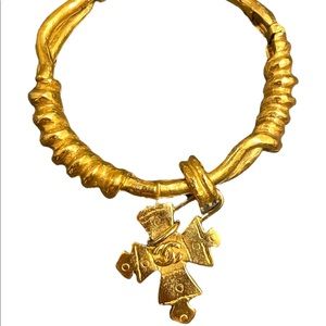 Chanel vintage cross bangle